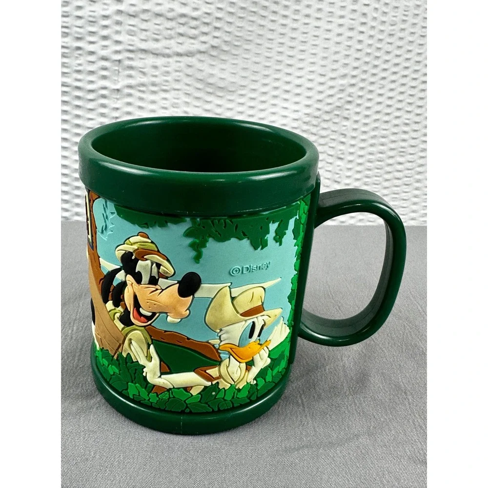 Rare Authentic‎ Disney Animal Kingdom 3D MugCup Mickey Minnie Pluto Goofy Donald